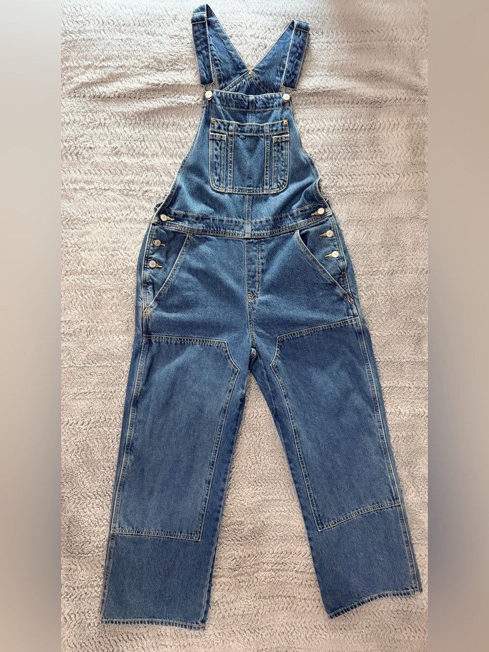 Old Navy Baggy Wide Leg Denim Overalls NWOT